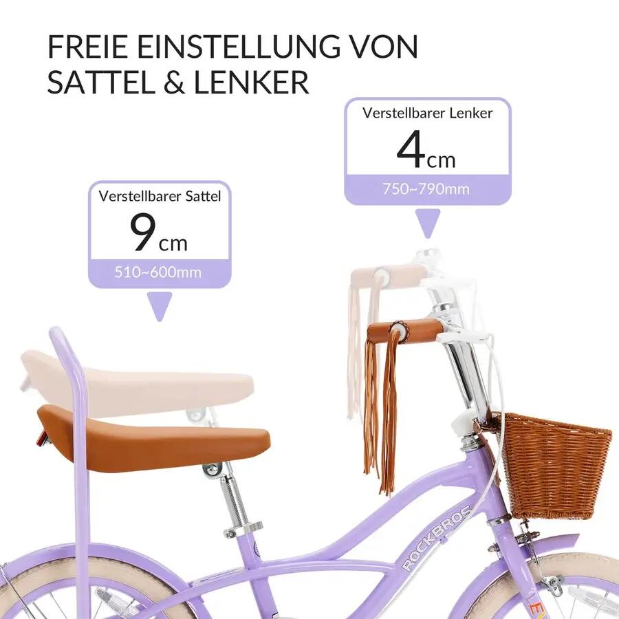 LEVO Kinderfahrrad 16 Zoll mit Riemenantrieb & Stützrädern – für 100-135 cm 5/7