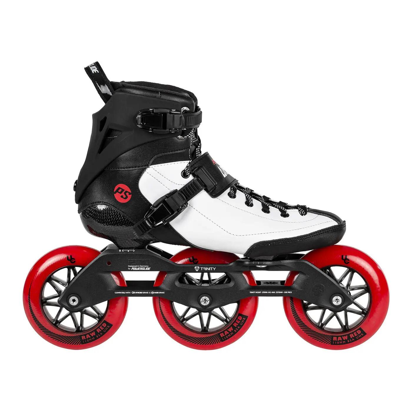 POWERSLIDE Roller Vitesse Arise RD Noir Blanc Rouge 3/6
