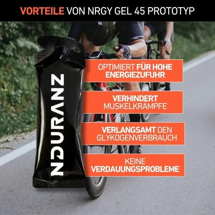 Nrgy Gel 45 Banane–Karamell Kohlenhydrate Triathlon Laufen Rad Nduranz 10 x 75 g 4/8