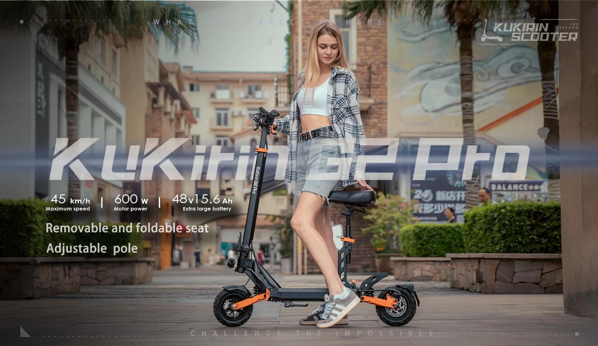 Elektrische step Kukirin G2 Pro 600W 48V opvouwbaar 5/15