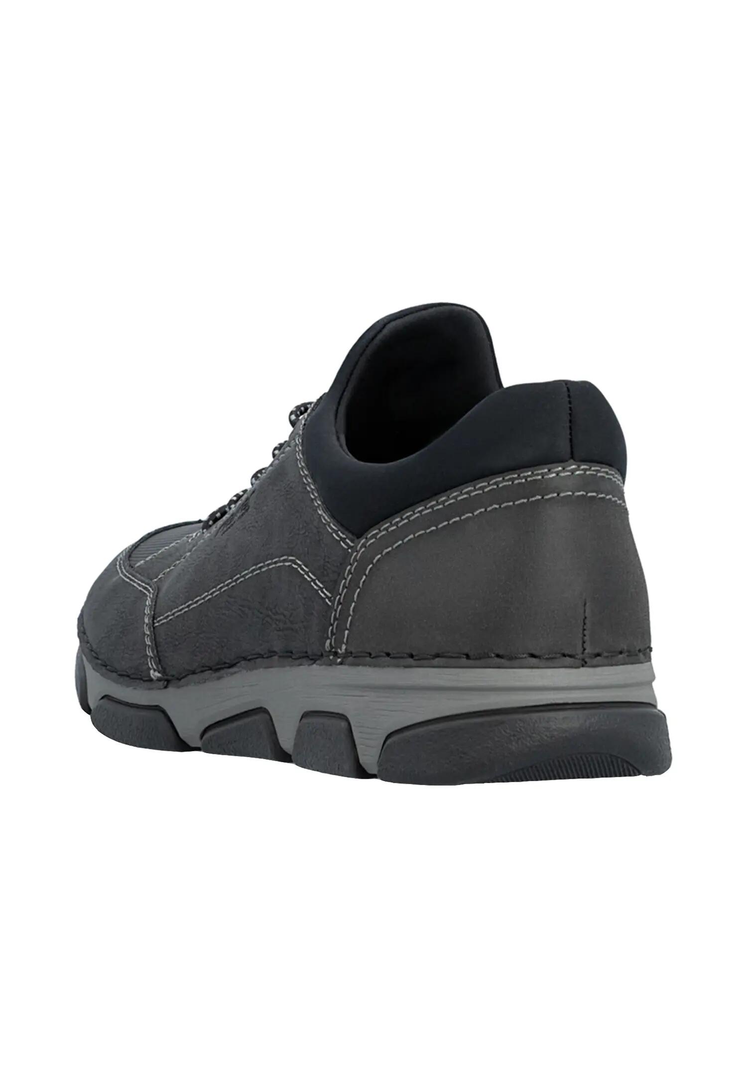 Rieker Herren Slipper  Halbschuhe Leder Komfort 15950-00 Black 3/5