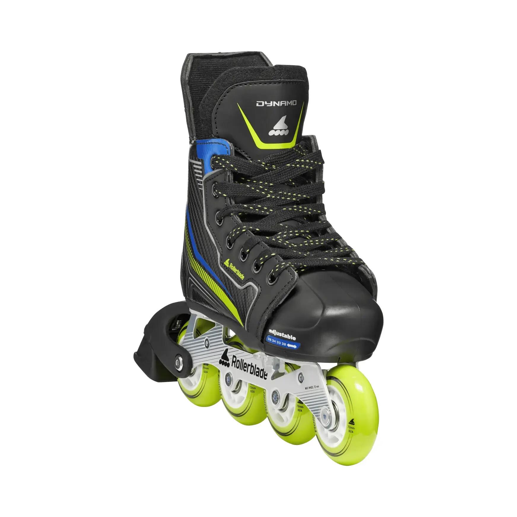 ROLLERBLADE Roller Enfant Dynamo Noir Vert Bleu 5/6