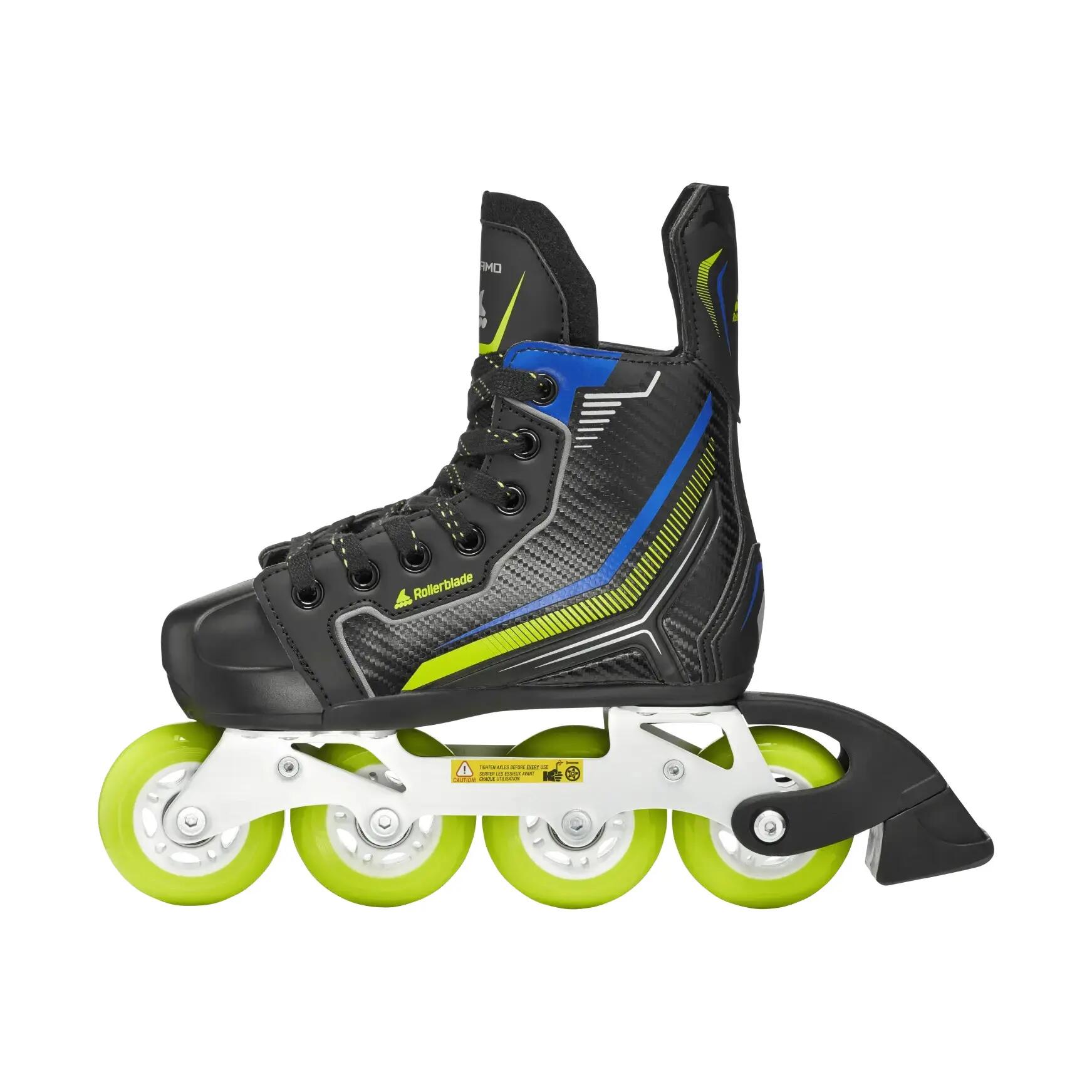 ROLLERBLADE Roller Enfant Dynamo Noir Vert Bleu 4/6