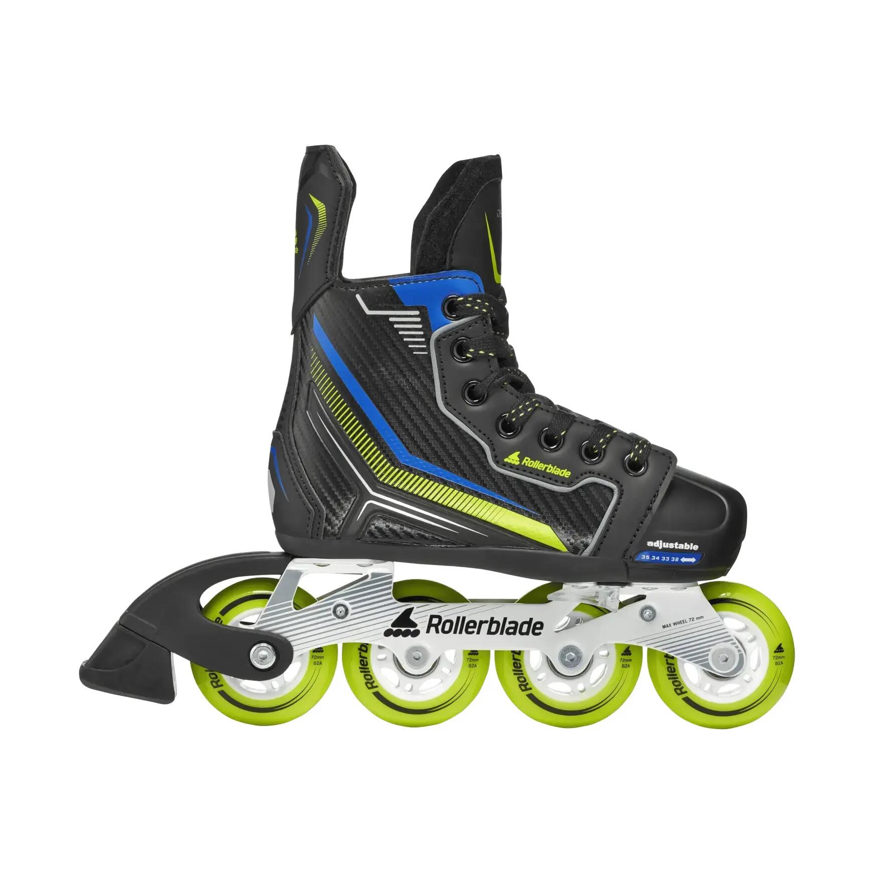 ROLLERBLADE Roller Enfant Dynamo Noir Vert Bleu 3/6