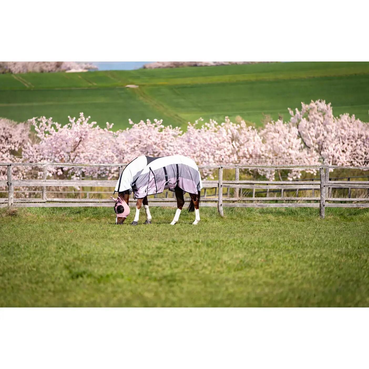 Manta de mosca de cavalo com cobertura de pescoço HKM Strong 2/4