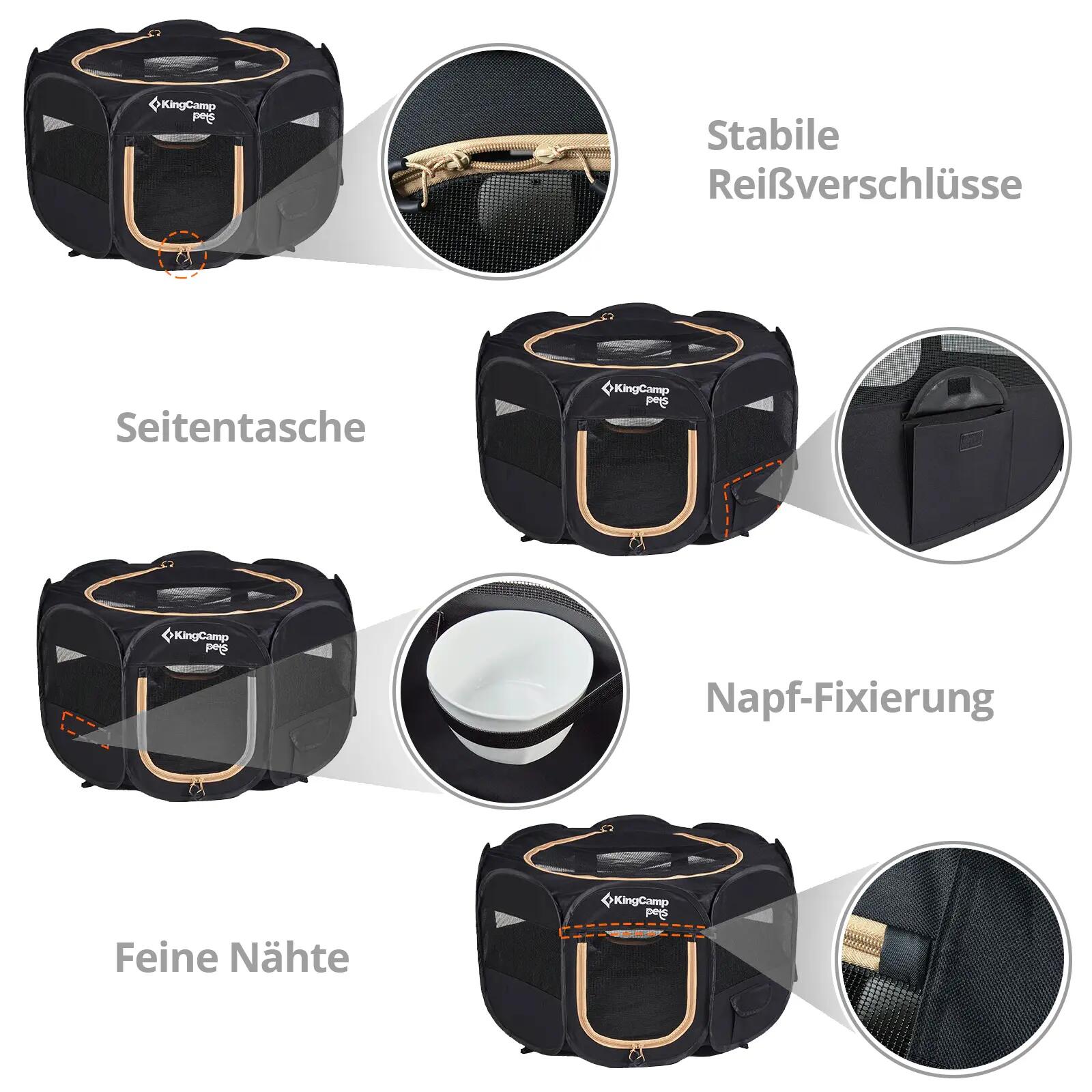 Haustier Hunde Laufstall Pop Up Welpen Wurf Box Outdoor Faltbar 91x91cm 6/7