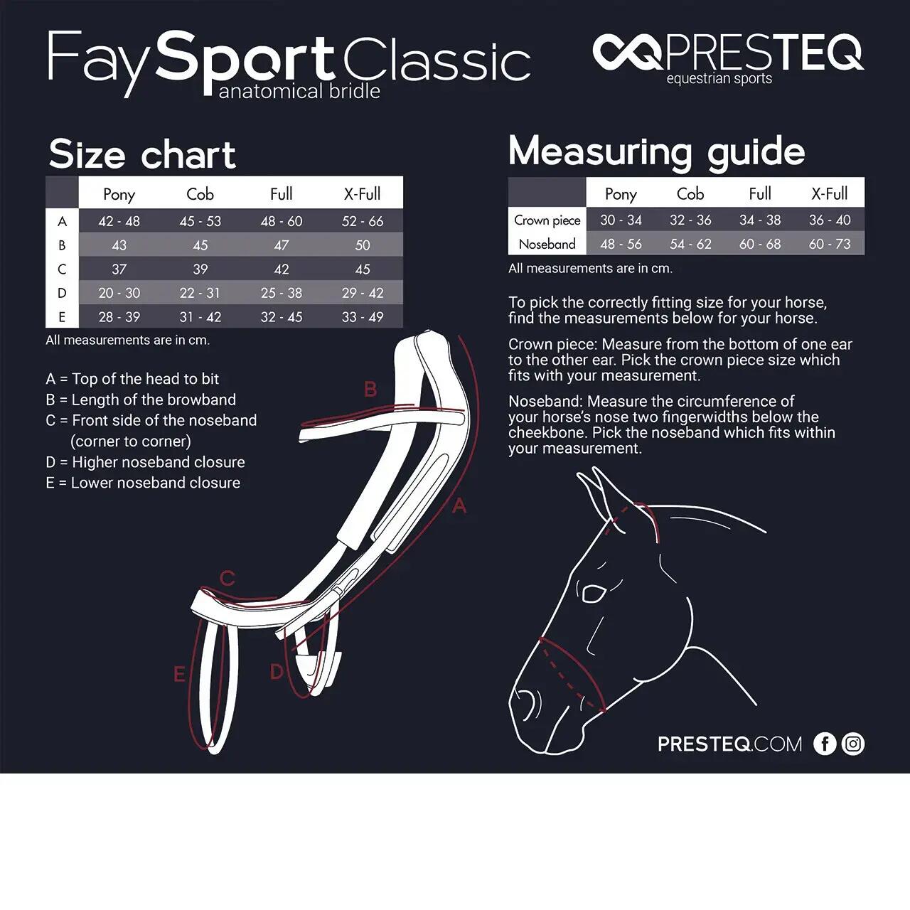 Hoofdstellen voor paarden Presteq FaySport Classic 5/5