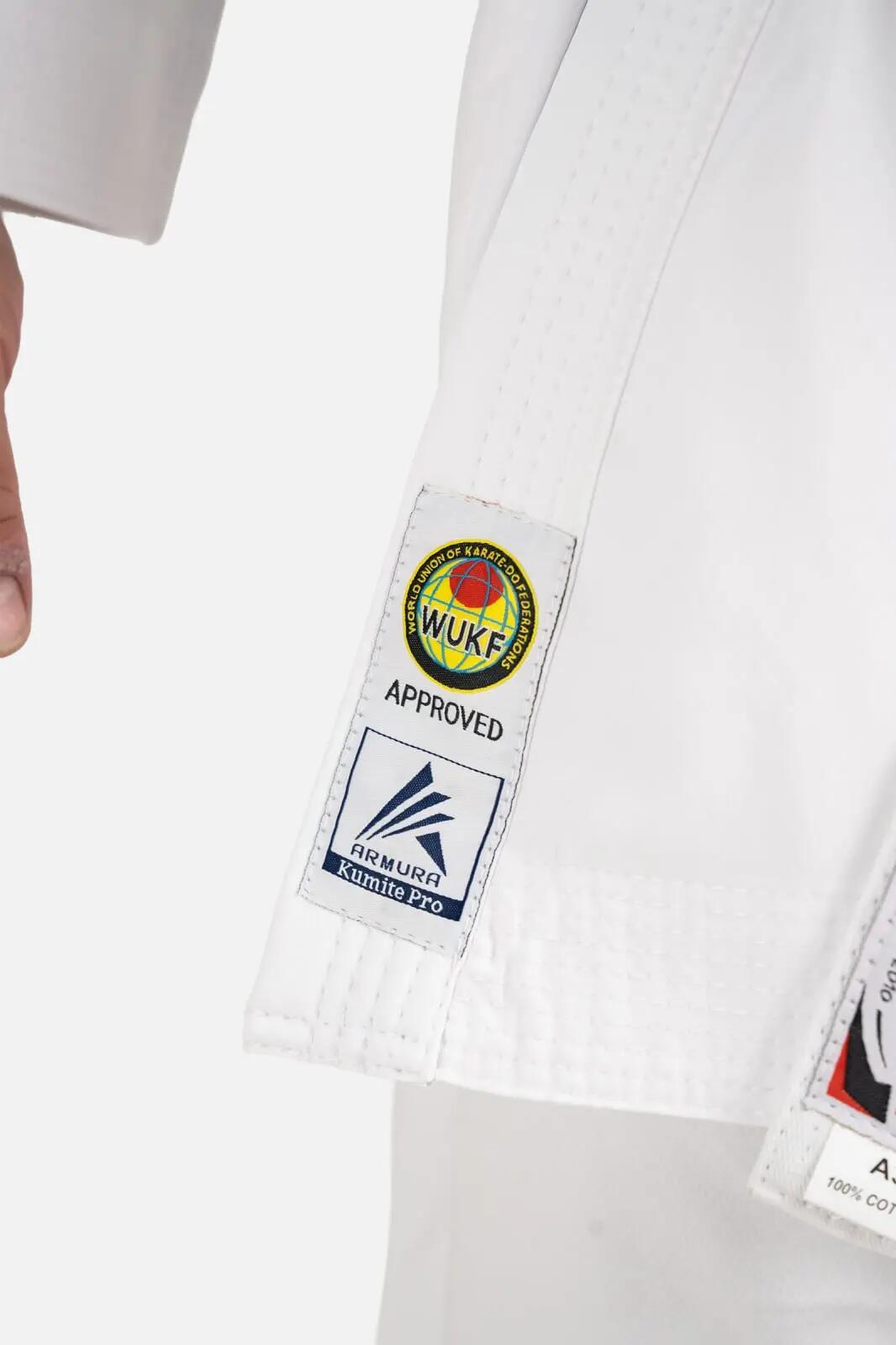 Kimono Karate ARMURA Kumite Alb - Aprobat Oficial WUKF 4/12