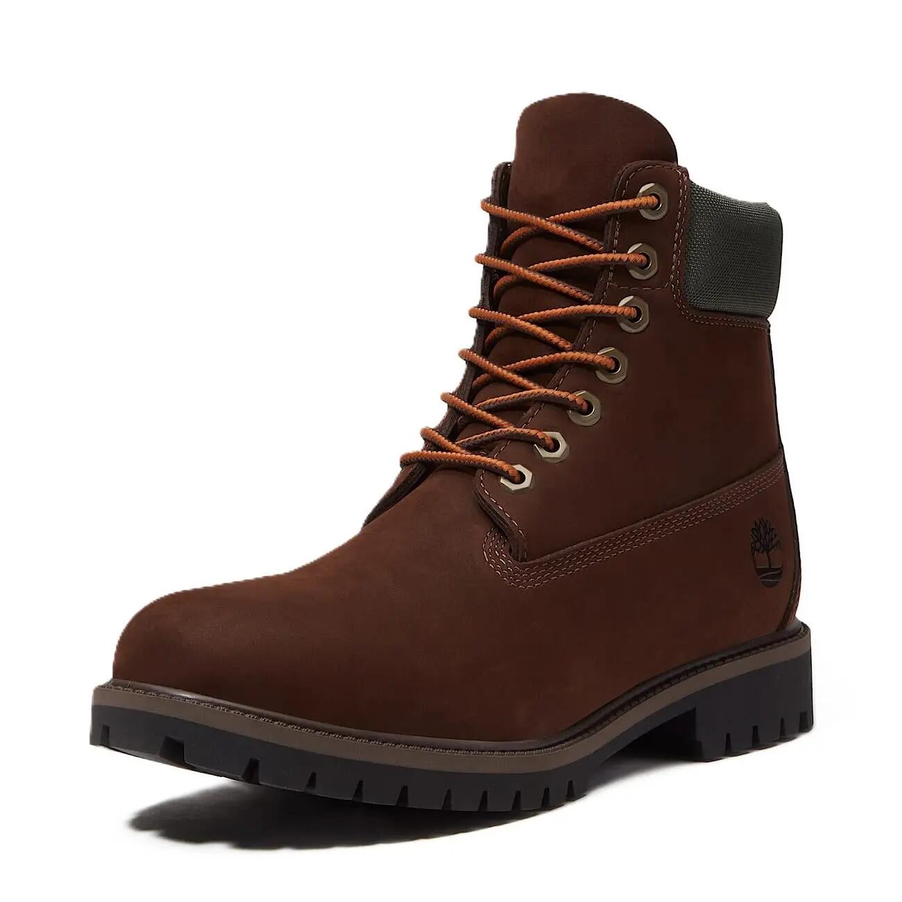 Timberland Heritage 6 Inch Waterproof Leather Men's Dark Brown Boots 4/6