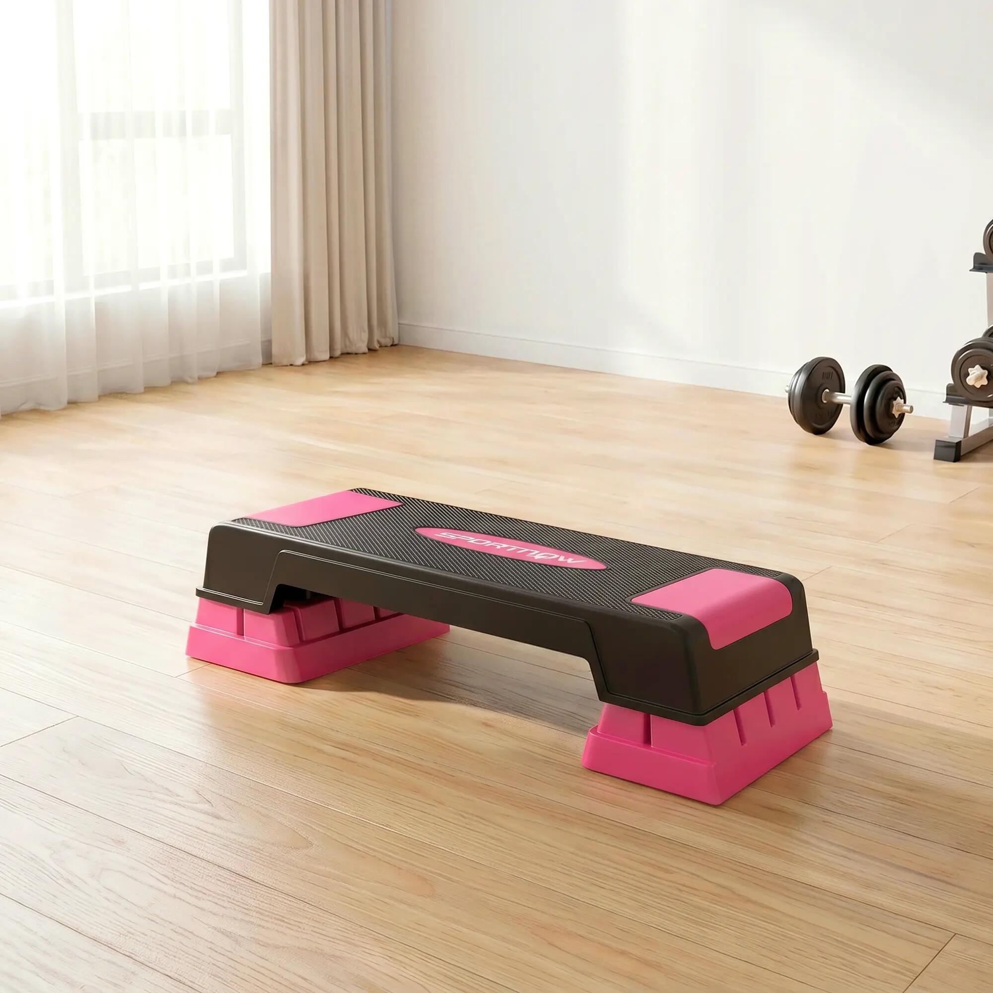 Step aeróbico 75x29x22.5 cm rosa SPORTNOW 2/3