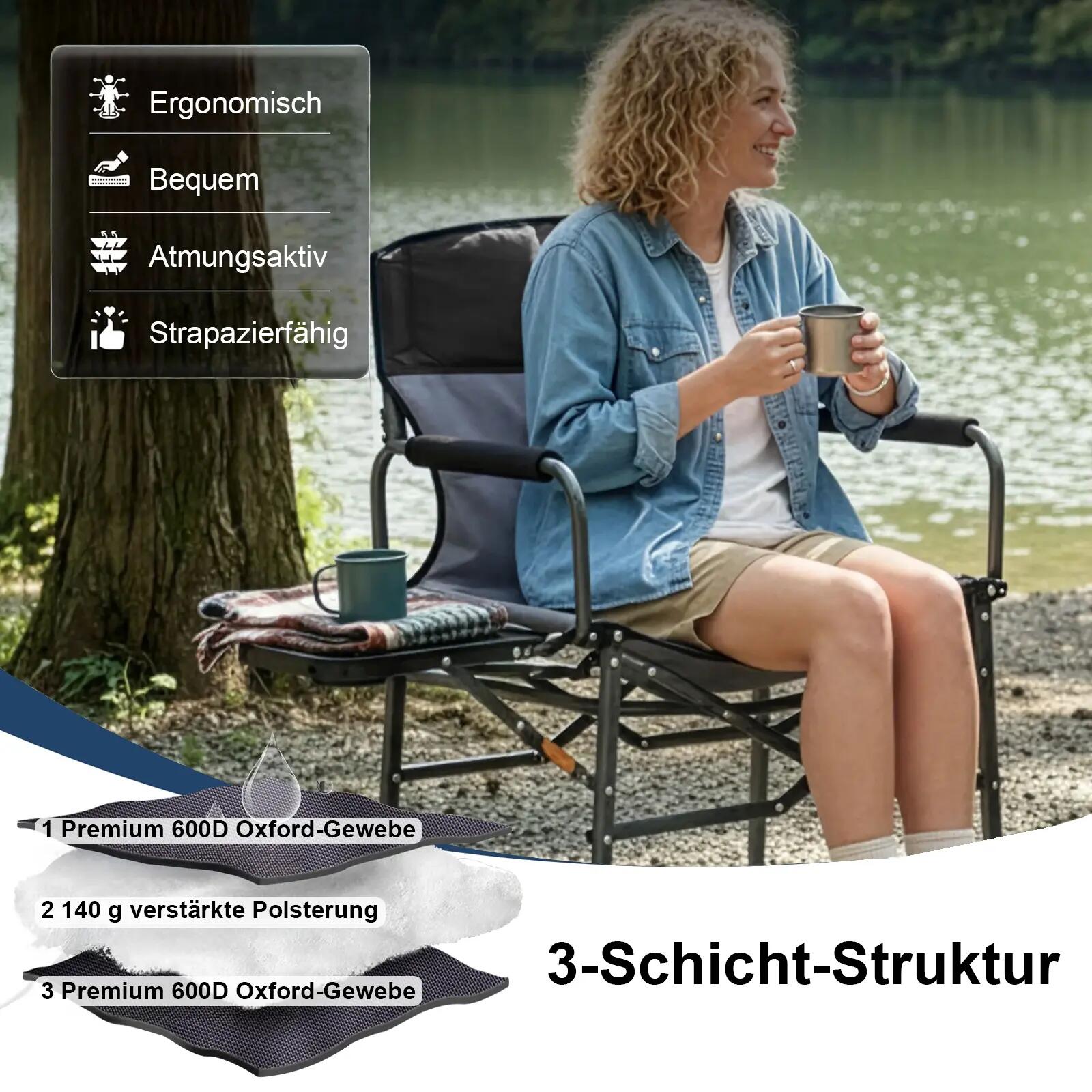 Campingstuhl Director Chair II Regiestuhl Outdoor Armlehne 200 kg 5/6