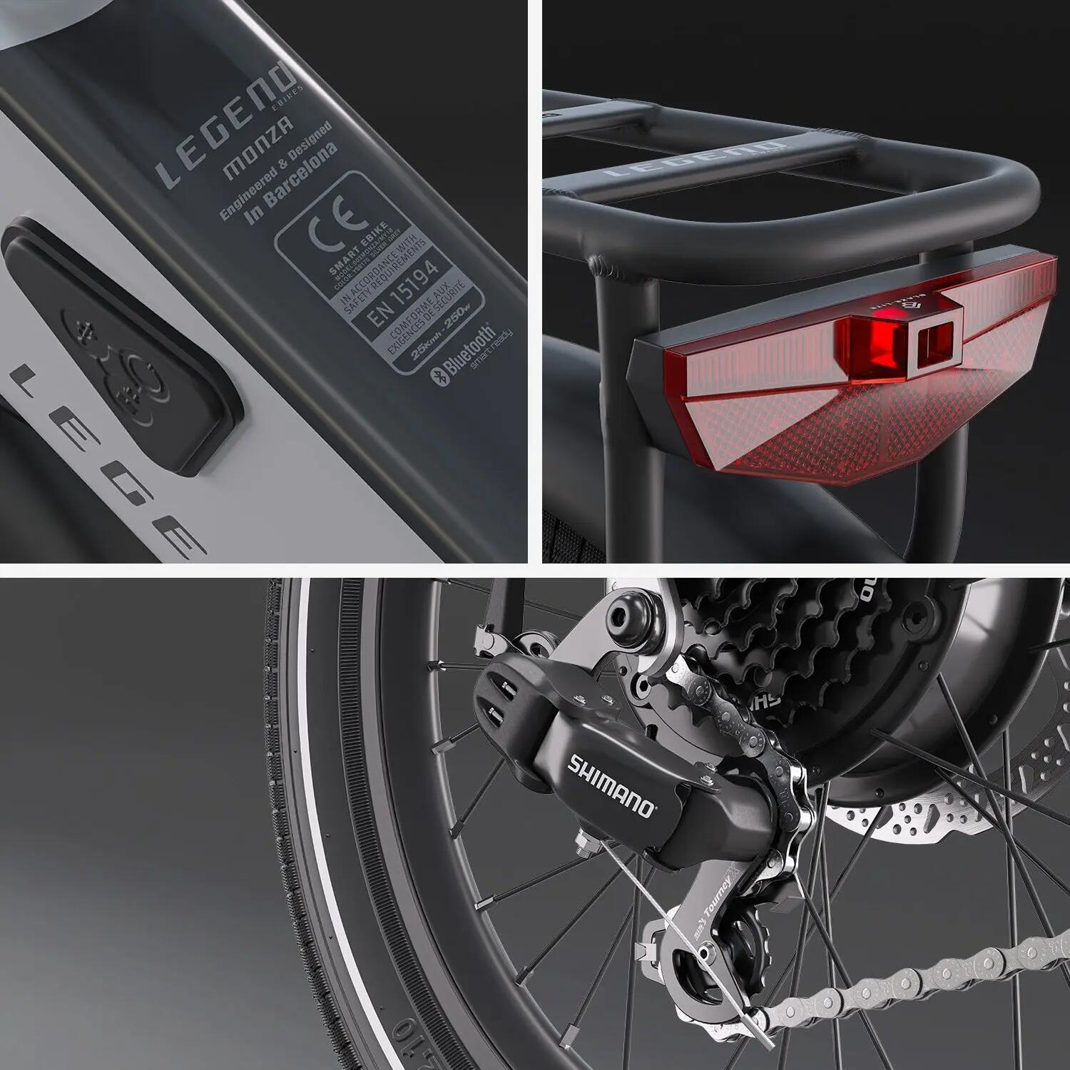 Monza Bici elettrica pieghevole 20" + Display · 19,5 kg · Gar. 3 anni · 100 km 6/12