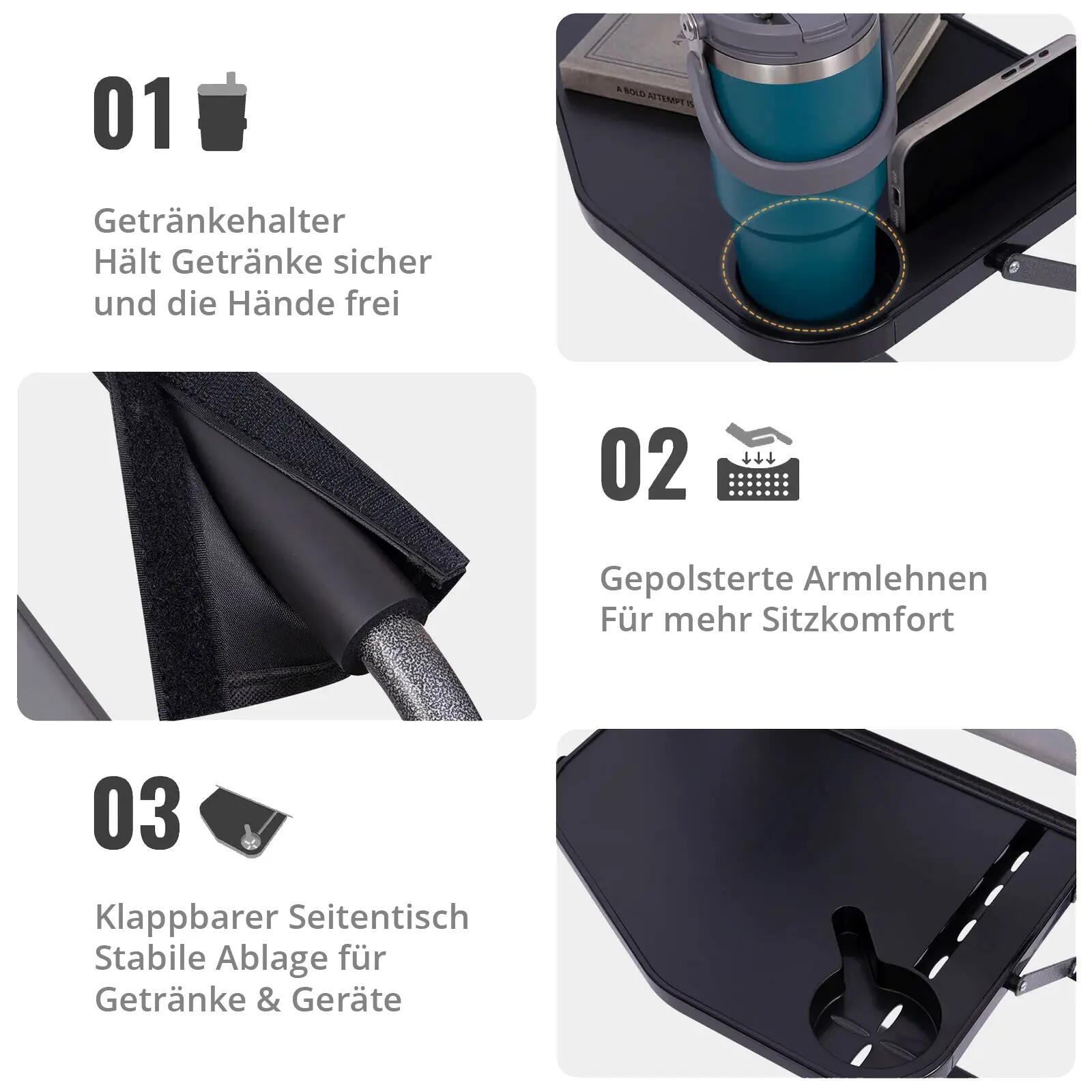 Campingstuhl Director Chair II Regiestuhl Outdoor Armlehne 200 kg 4/6