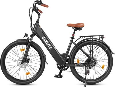Stads elektrische fiets eskute c100 plus, 36v 13ah batterij, 26" banden