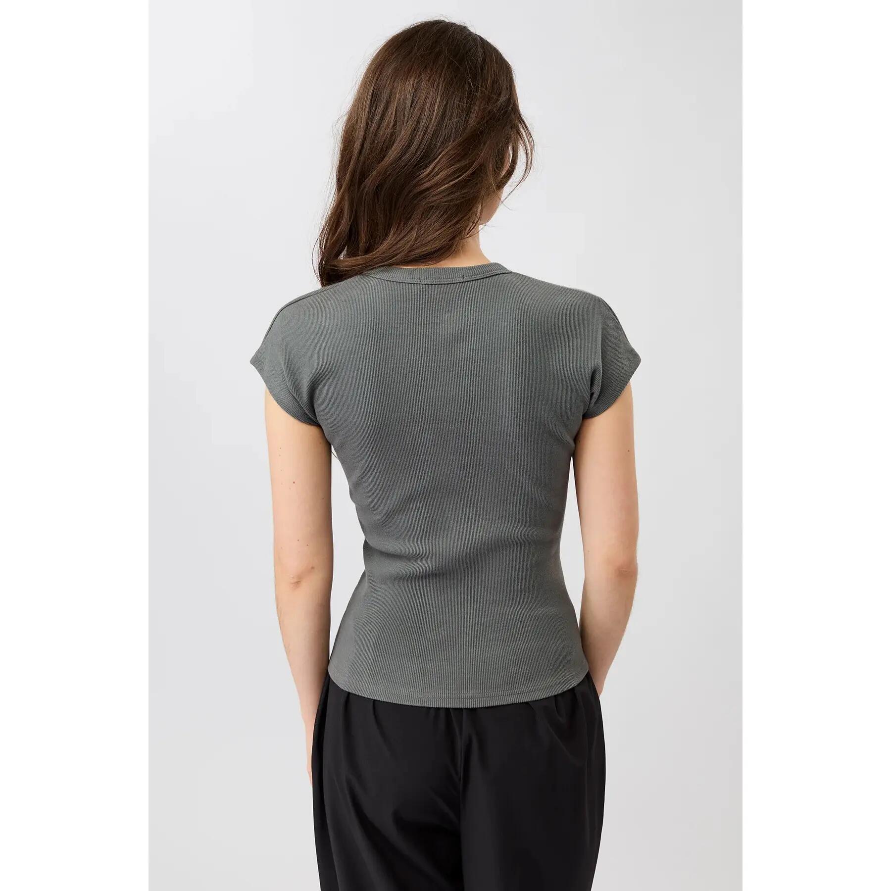 T-shirt côtelé coupe slim femme Mandala 2/4