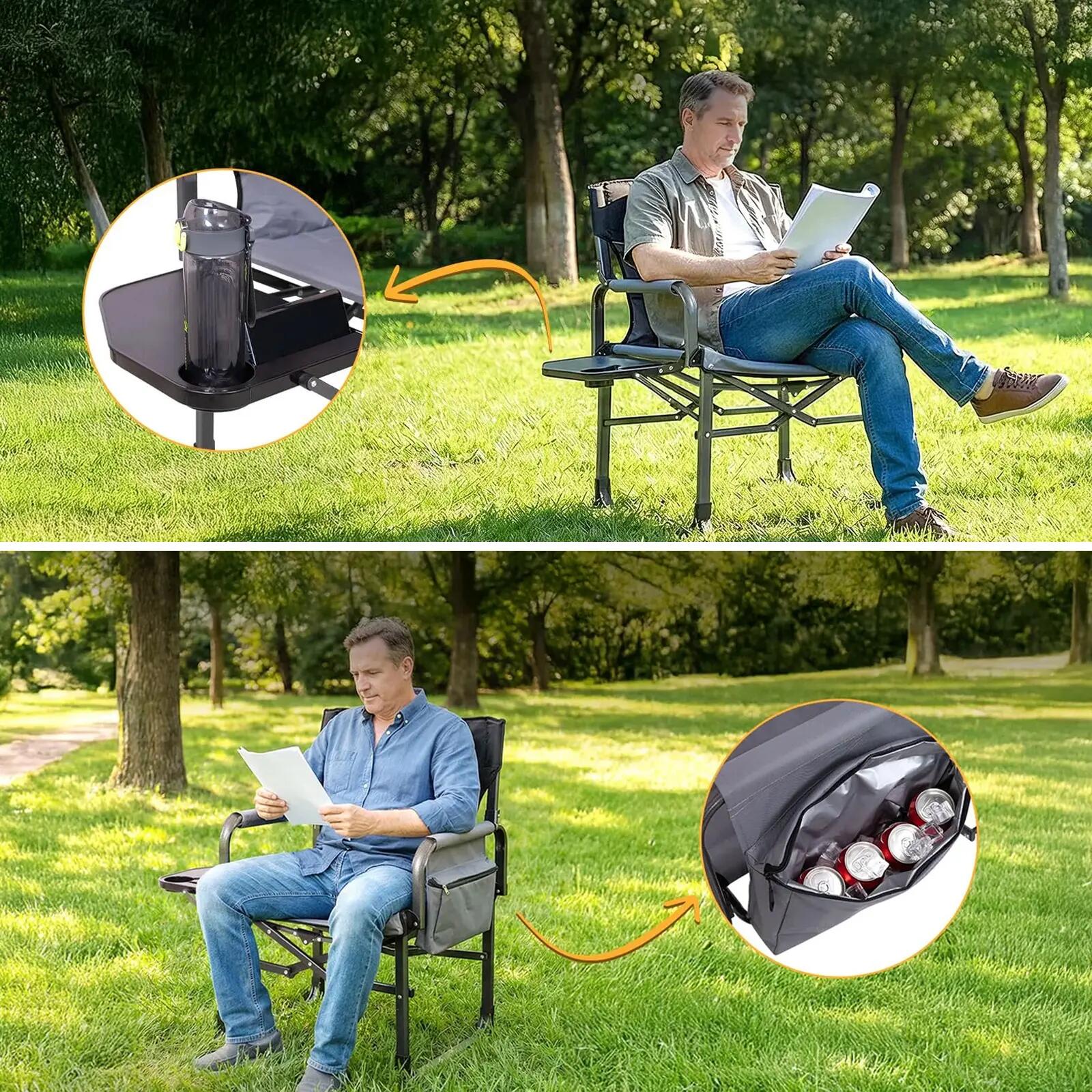 Silla de camping Silla de director de lujo Bolsa de frío para exteriores 250 kg 5/5