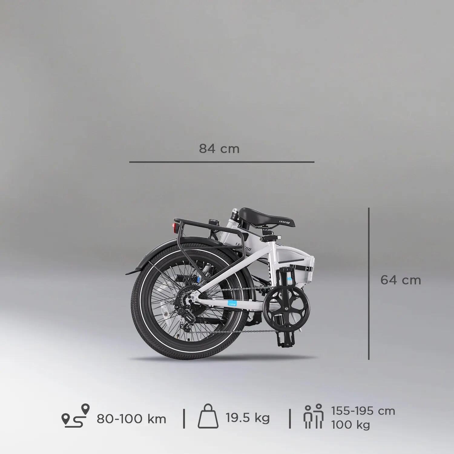 Monza Bici elettrica pieghevole 20" + Display · 19,5 kg · Gar. 3 anni · 100 km 5/12