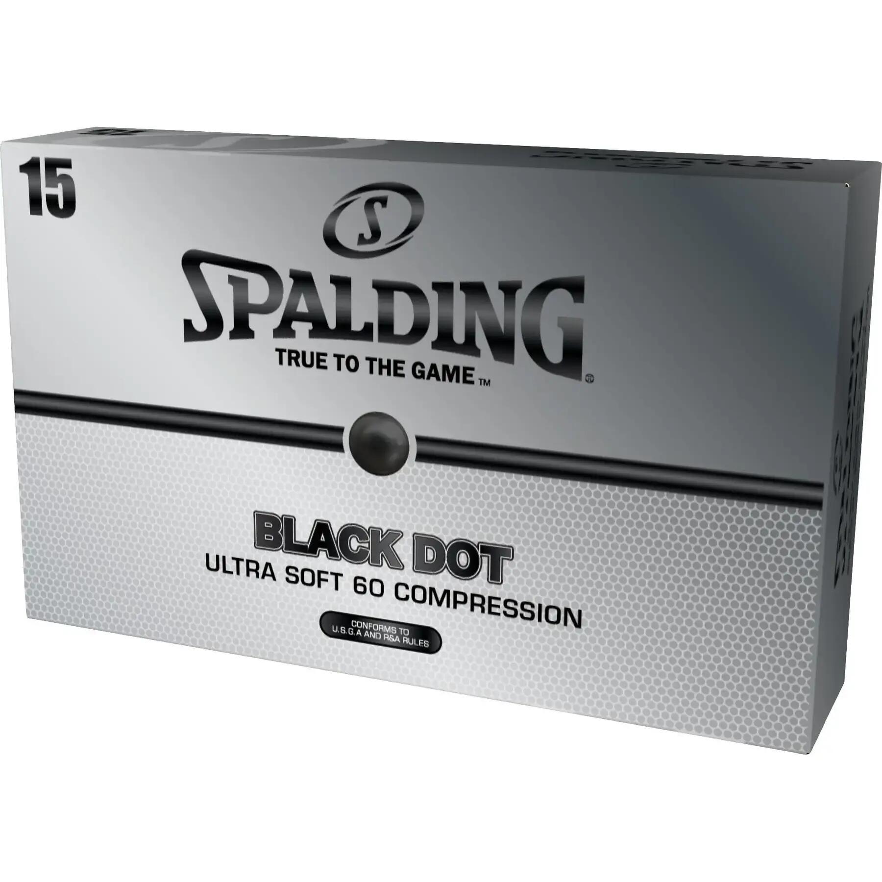 Golfballen Spalding Black Dot (x15) 2/3