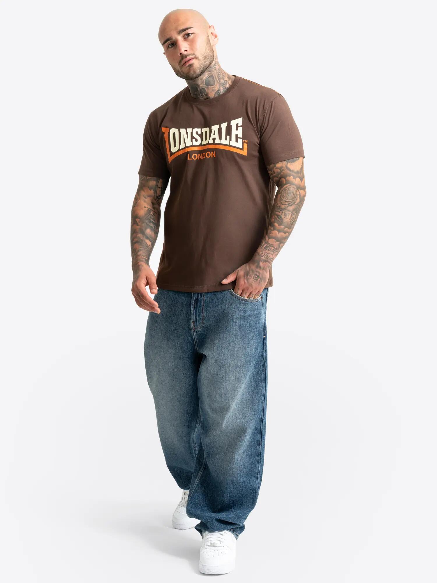 LONSDALE Herren T-Shirt normale Passform TWO TONE 3/6