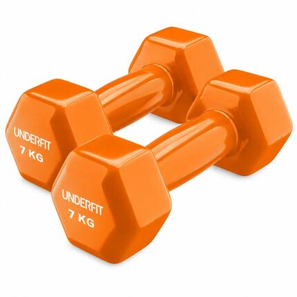 Hantla winylowa fitness UNDERFIT 2 x 8 kg