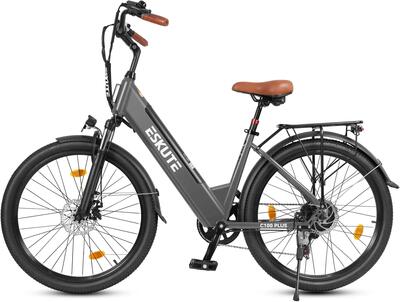 Stads elektrische fiets eskute c100 plus, 36v 13ah batterij, 26" banden