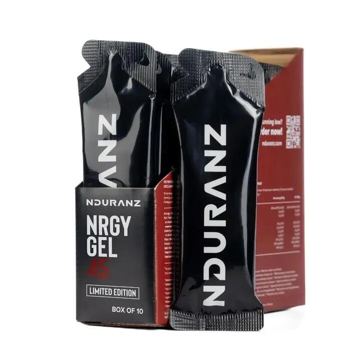 Nrgy Gel 45 Cola Kohlenhydrate Energie Triathlon Laufen Rad Nduranz 10 x 75 g 3/8