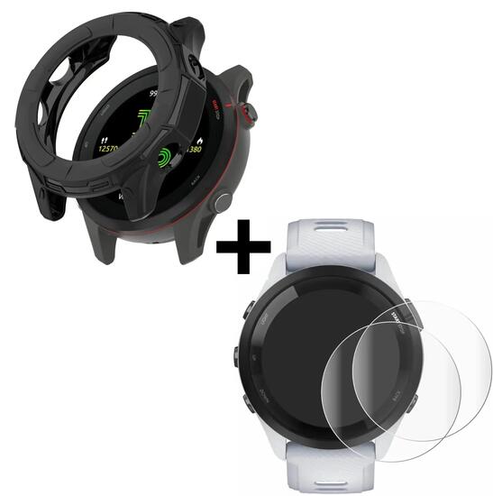 Pack protection montre Garmin Forerunner 265 - coque TPU + 2 films hydrogel