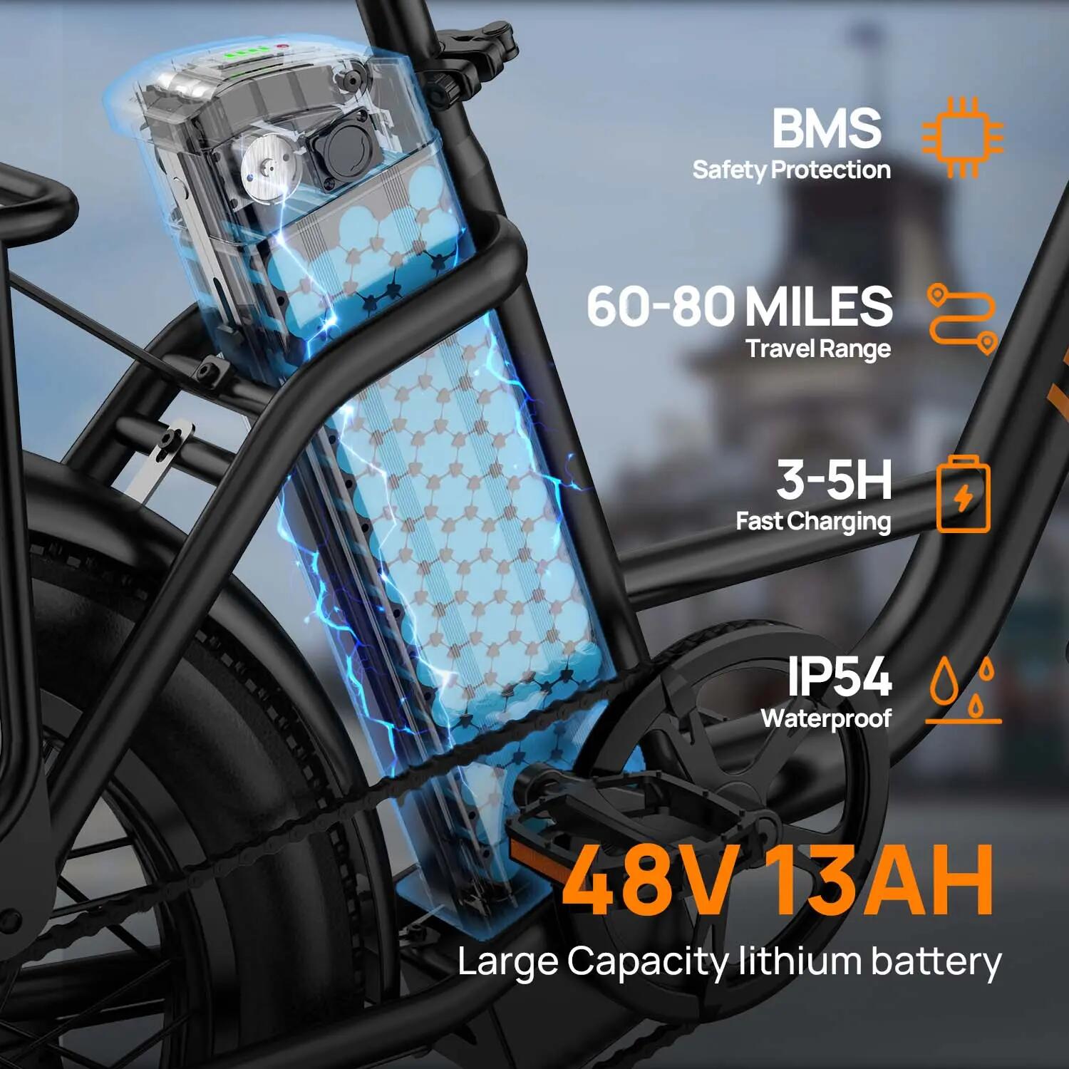 Elektrische Fiets URLIFE E20 48V 13Ah 5/9