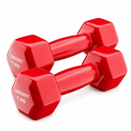 Hantla winylowa fitness UNDERFIT 2 x 8 kg