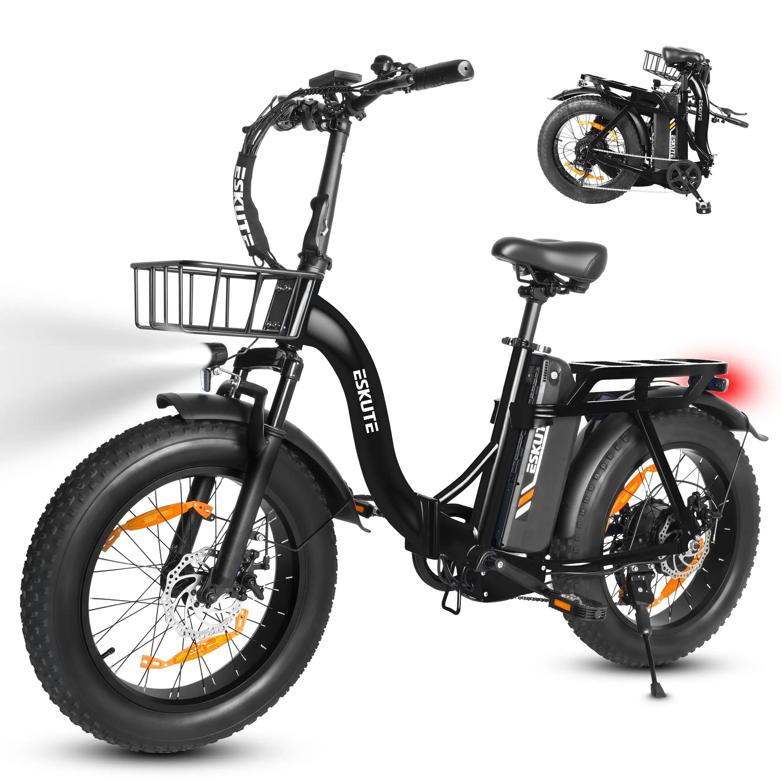 Elektrische fiets voor volwassenen Eskute D202 48V 20,8Ah batterij 250W motor 2/2