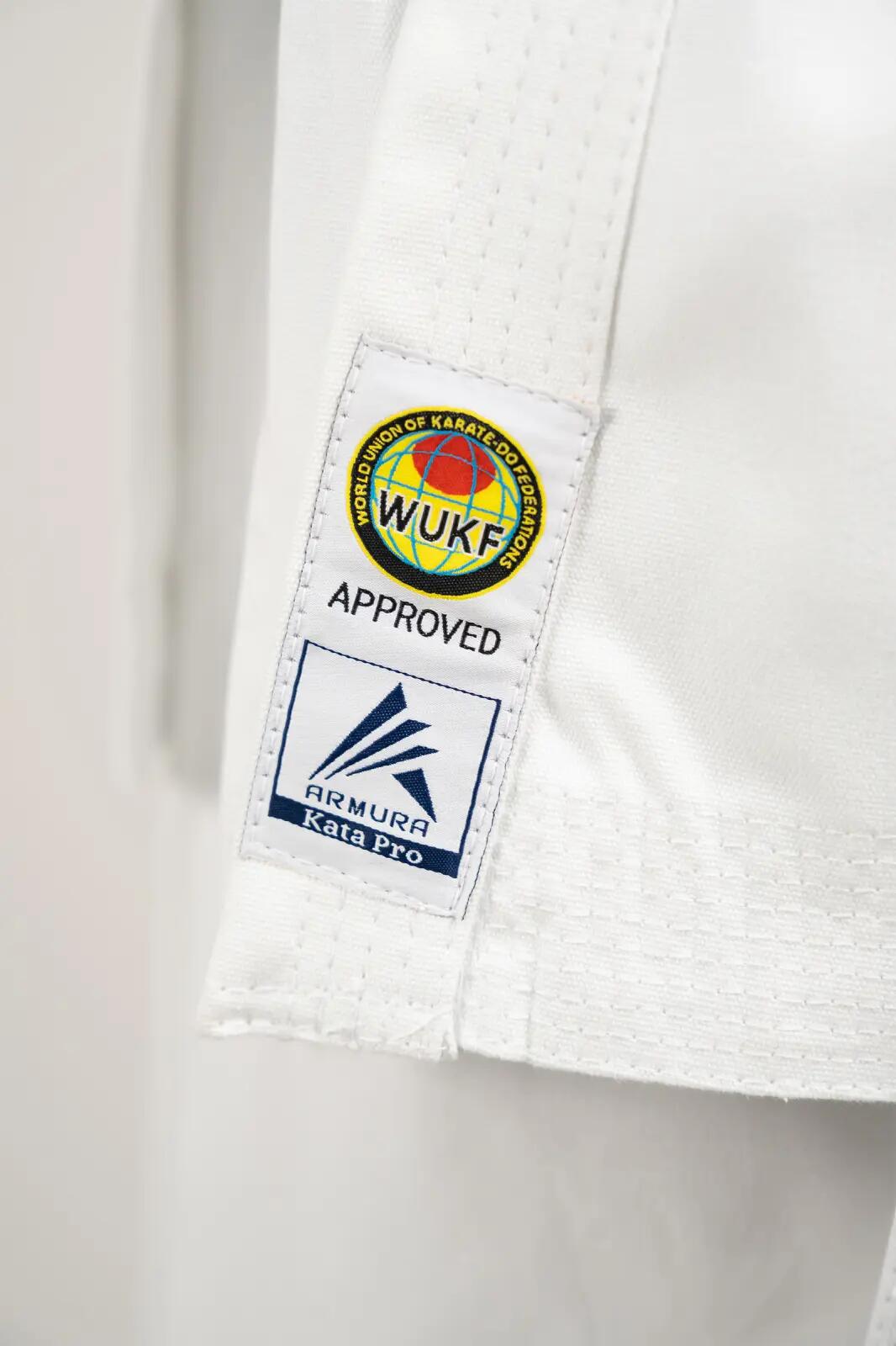 Kimono Karate ARMURA Kata Alb - Aprobat Oficial WUKF 3/6