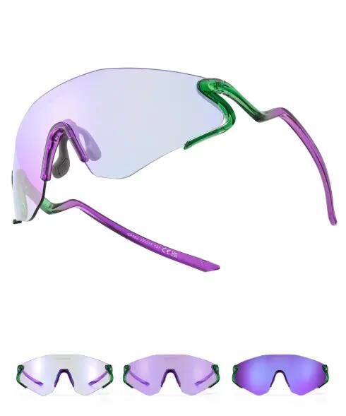 Ochelari ciclism ROCKBROS fotocromatici UV400, ultraușori PURPLE