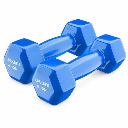 Hantla winylowa fitness UNDERFIT 2 x 8 kg