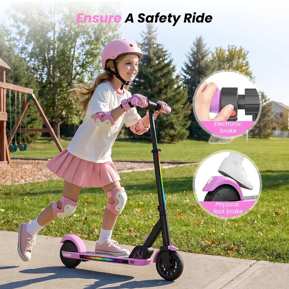 Patinete eléctrico infantil iScooter K4, Bluetooth, LED 7/7