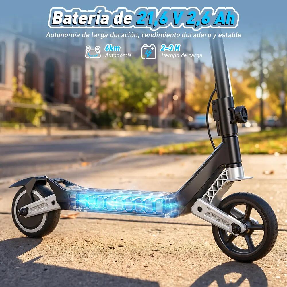 Patinete eléctrico infantil iScooter K6 con batería de 21,6 V y 2,6 Ah 7/7