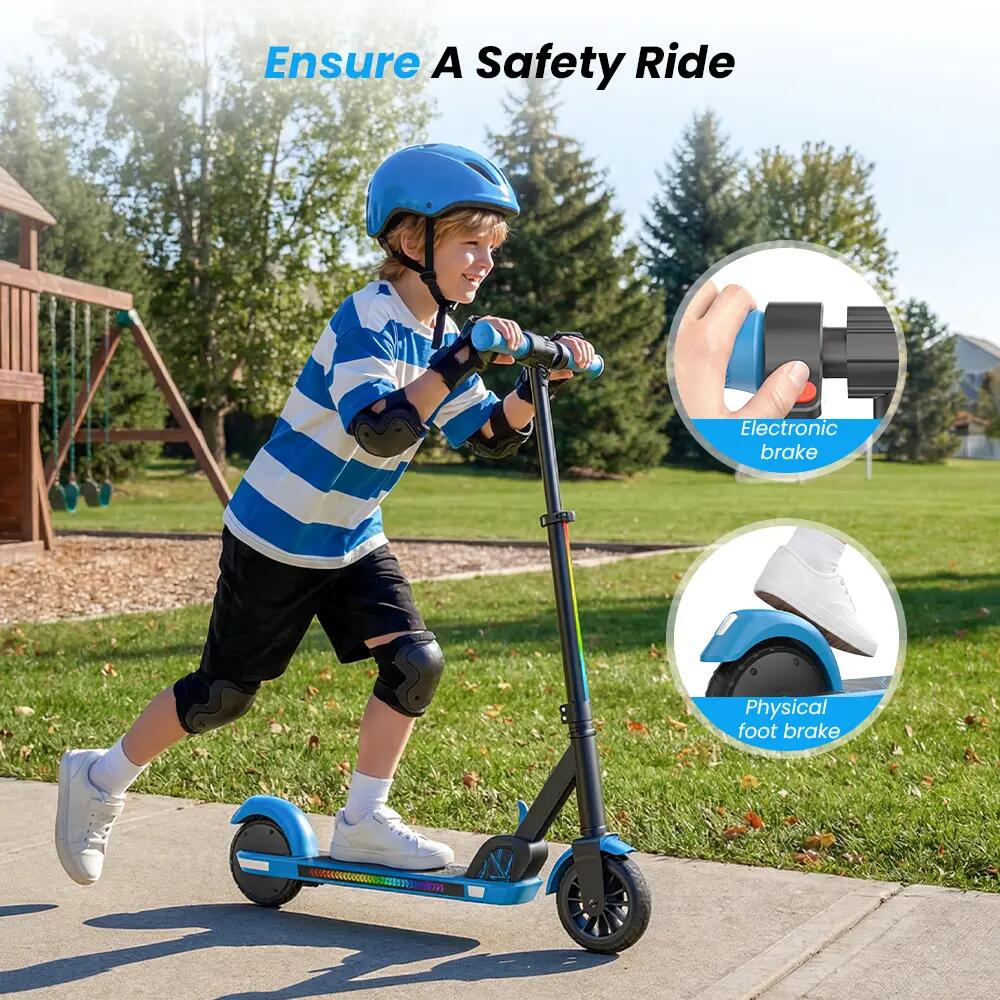Patinete eléctrico infantil iScooter K4, Bluetooth, luz LED. 7/7