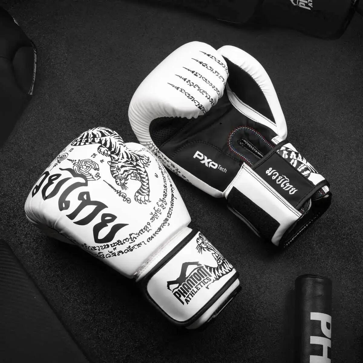Phantom Muay Thai Boxing Gloves White 10 oz 4/5