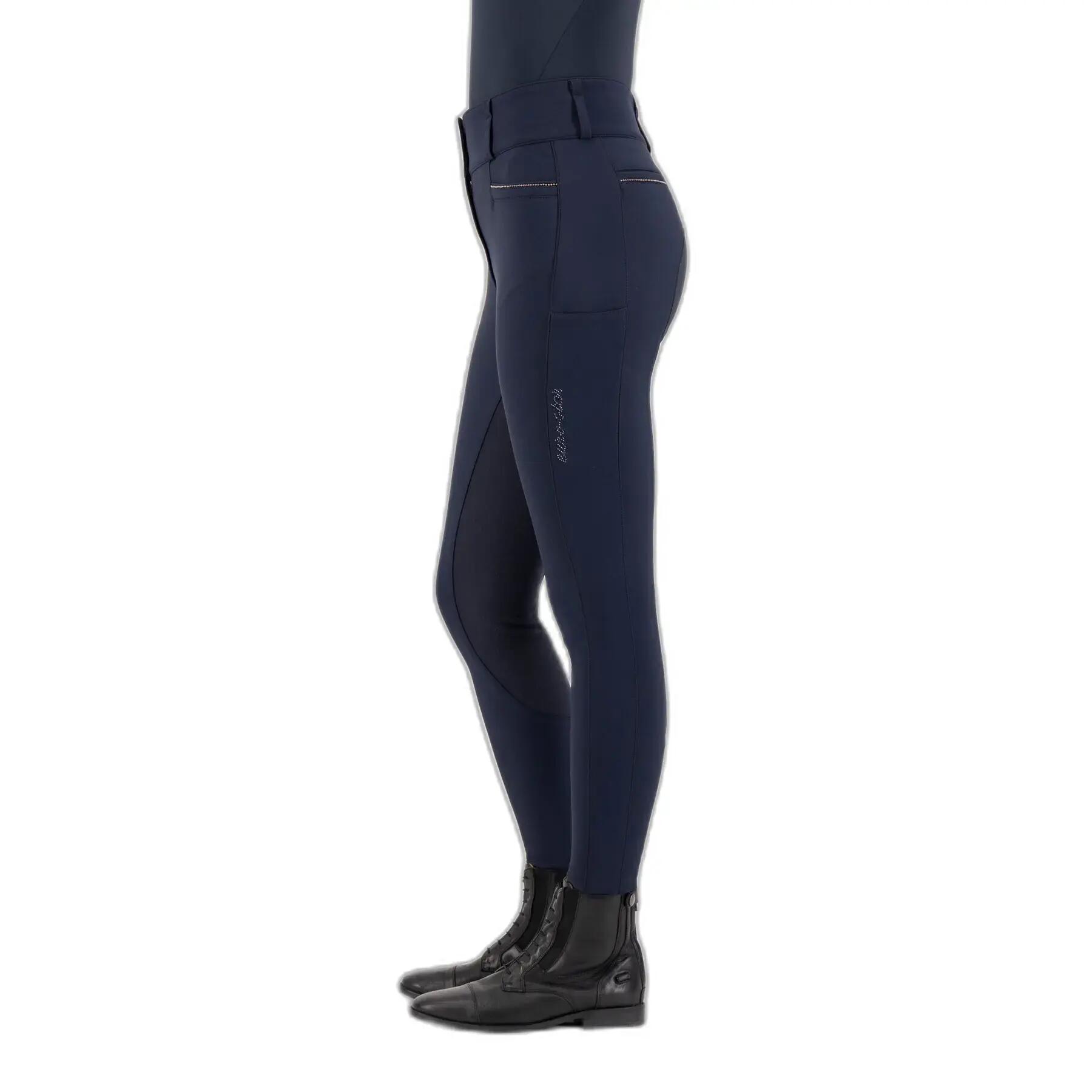 Calças de equitação de cintura alta full grip para mulher Euro-Star Arielle 3/4