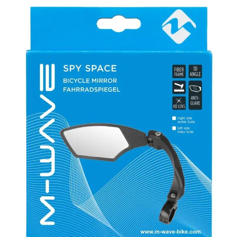 Oglindă bicicletă M-WAVE SPY SPACE stânga, negru 5/5