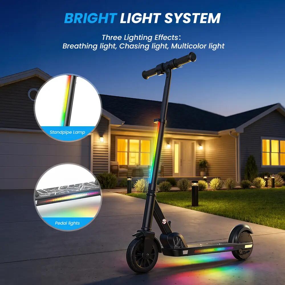Patinete eléctrico infantil iScooter K4, Bluetooth, LED 5/7
