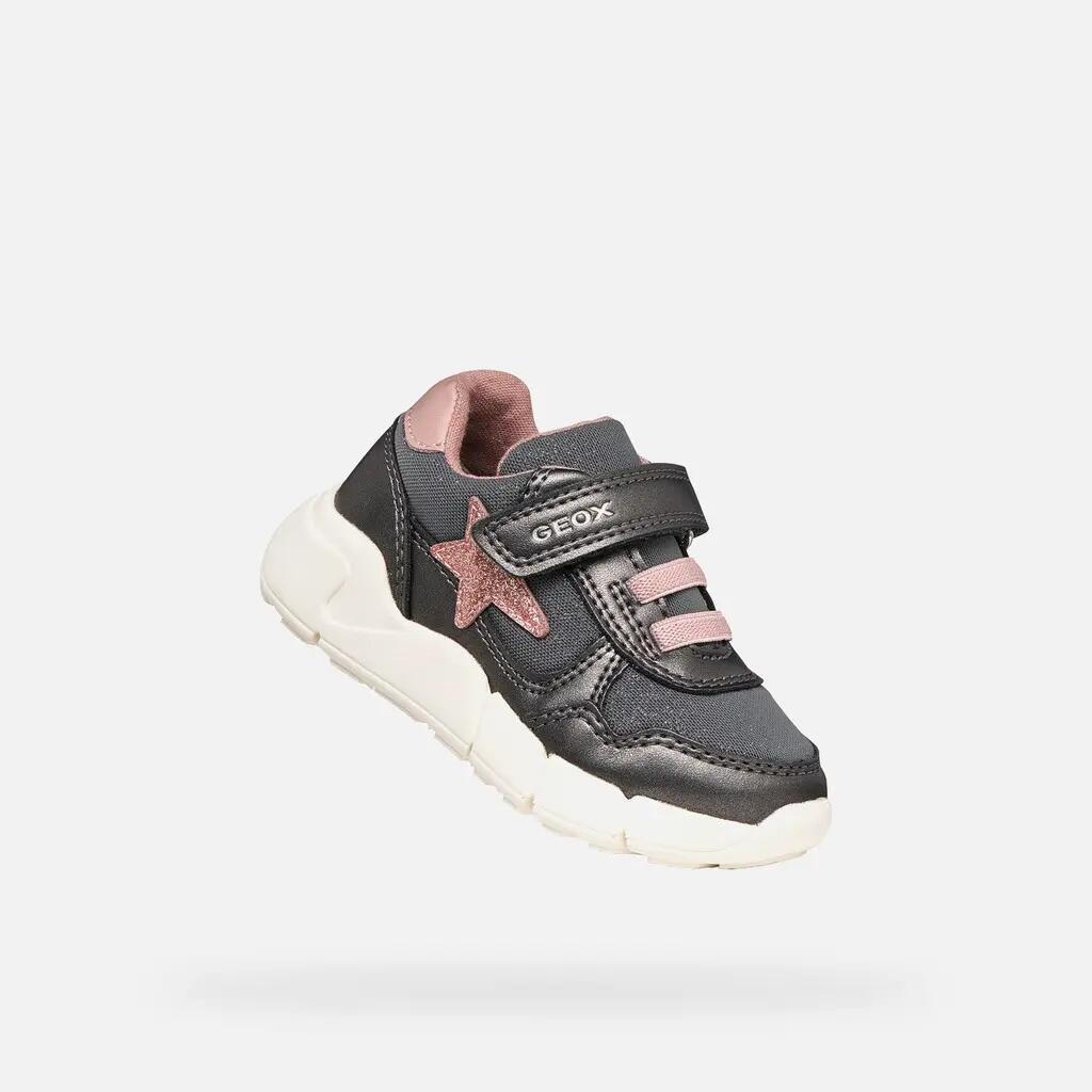 Baskets Bébé Fille FLEXYPER MINI BABY GIRL Gris Foncé/Rose Clair 7/7