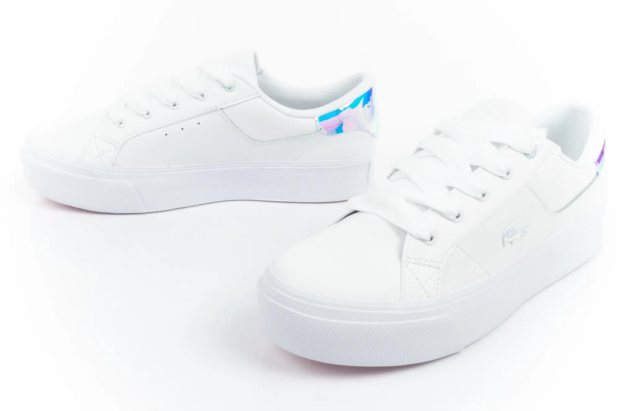 Dames Ziane Leren Platform Trainers (Wit) 8/10