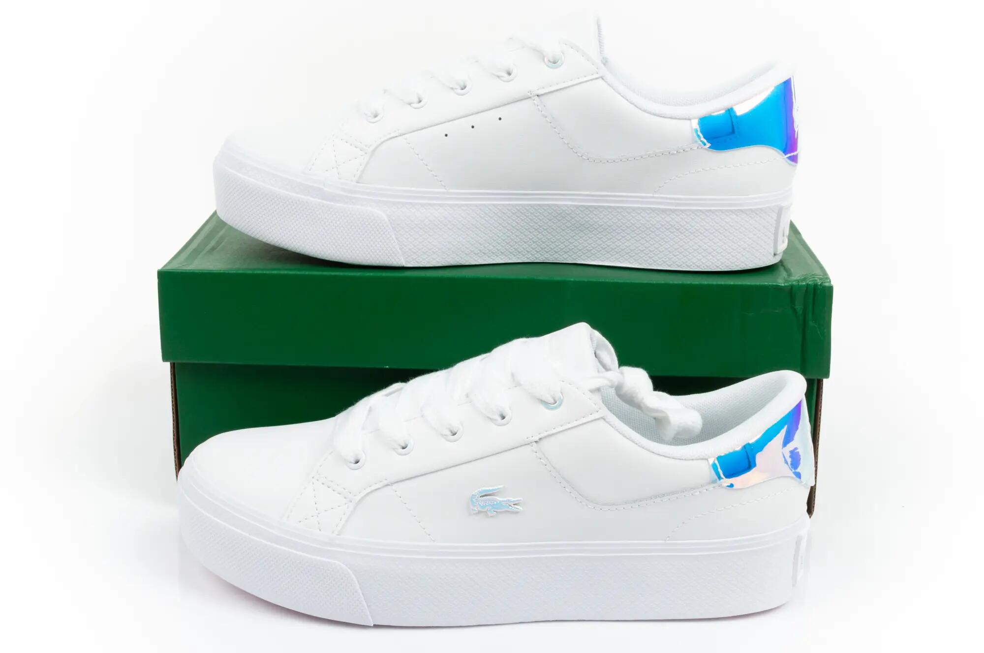 Dames Ziane Leren Platform Trainers (Wit) 10/10