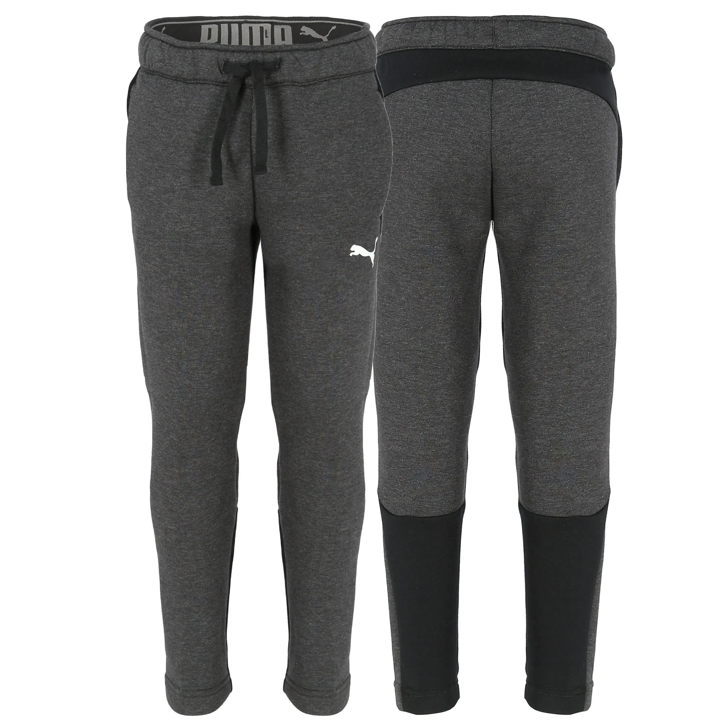 Chándales Infantiles Puma Sweat Pants Gris Oscuro Heather Junior Negro 6/6