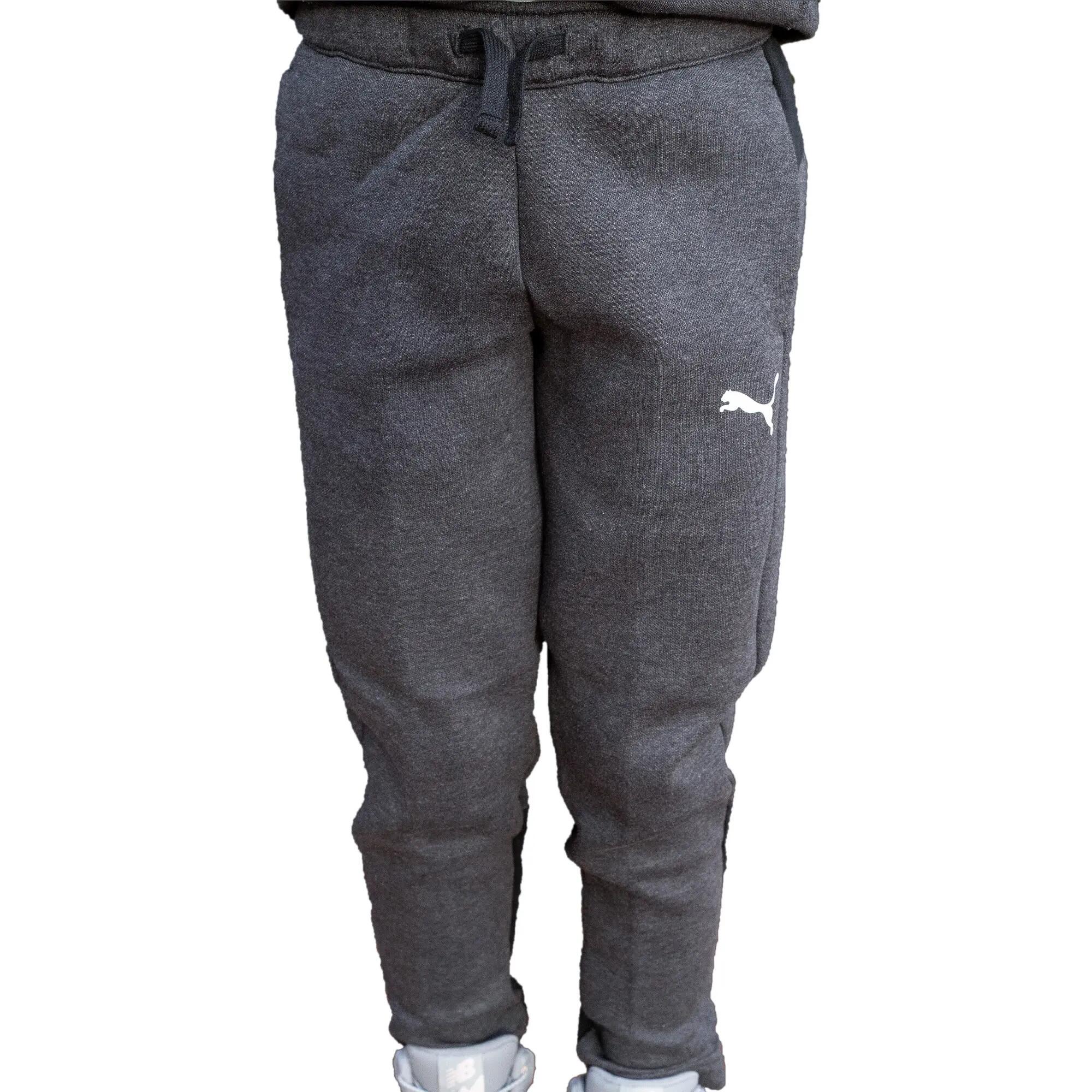 Chándales Infantiles Puma Sweat Pants Gris Oscuro Heather Junior Negro 3/6