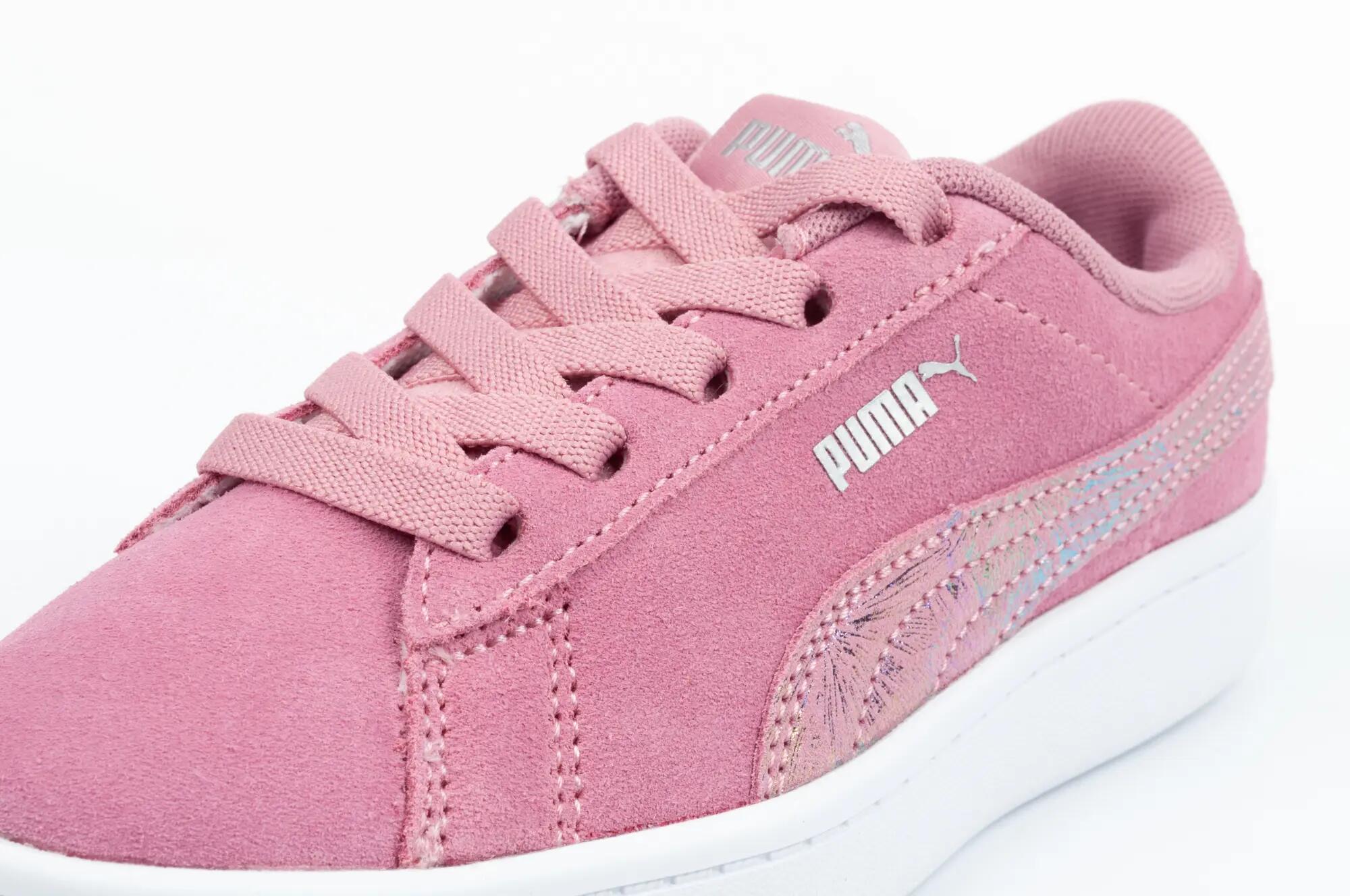 Scarpe Sportive Pelle Di Camoscio Bambini Puma Vikky Rosa 5/9