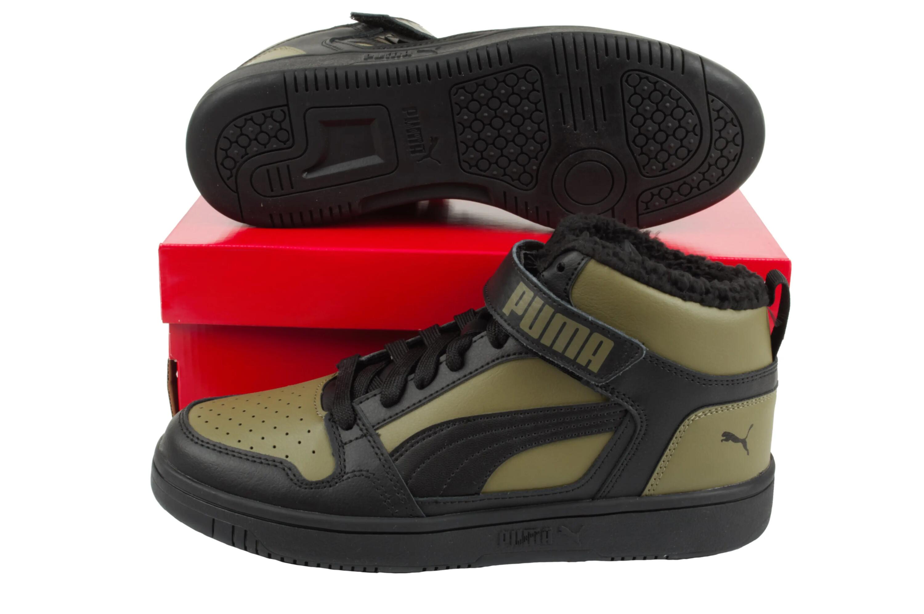 Heren Rebound Mid Cut Schoenen (Zwart, Groen) 9/10