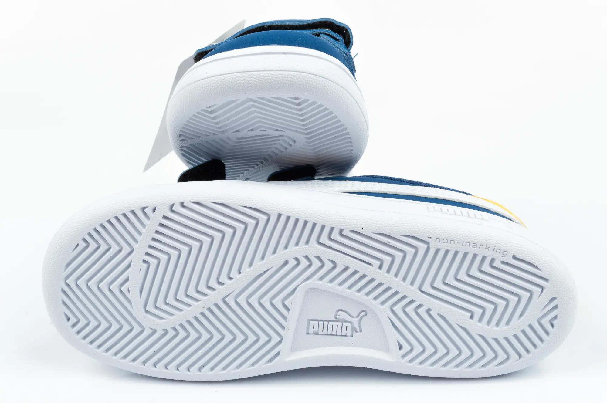 Scarpe Pelle Ecologica Bambini Puma Smash V2 Blu 9/10