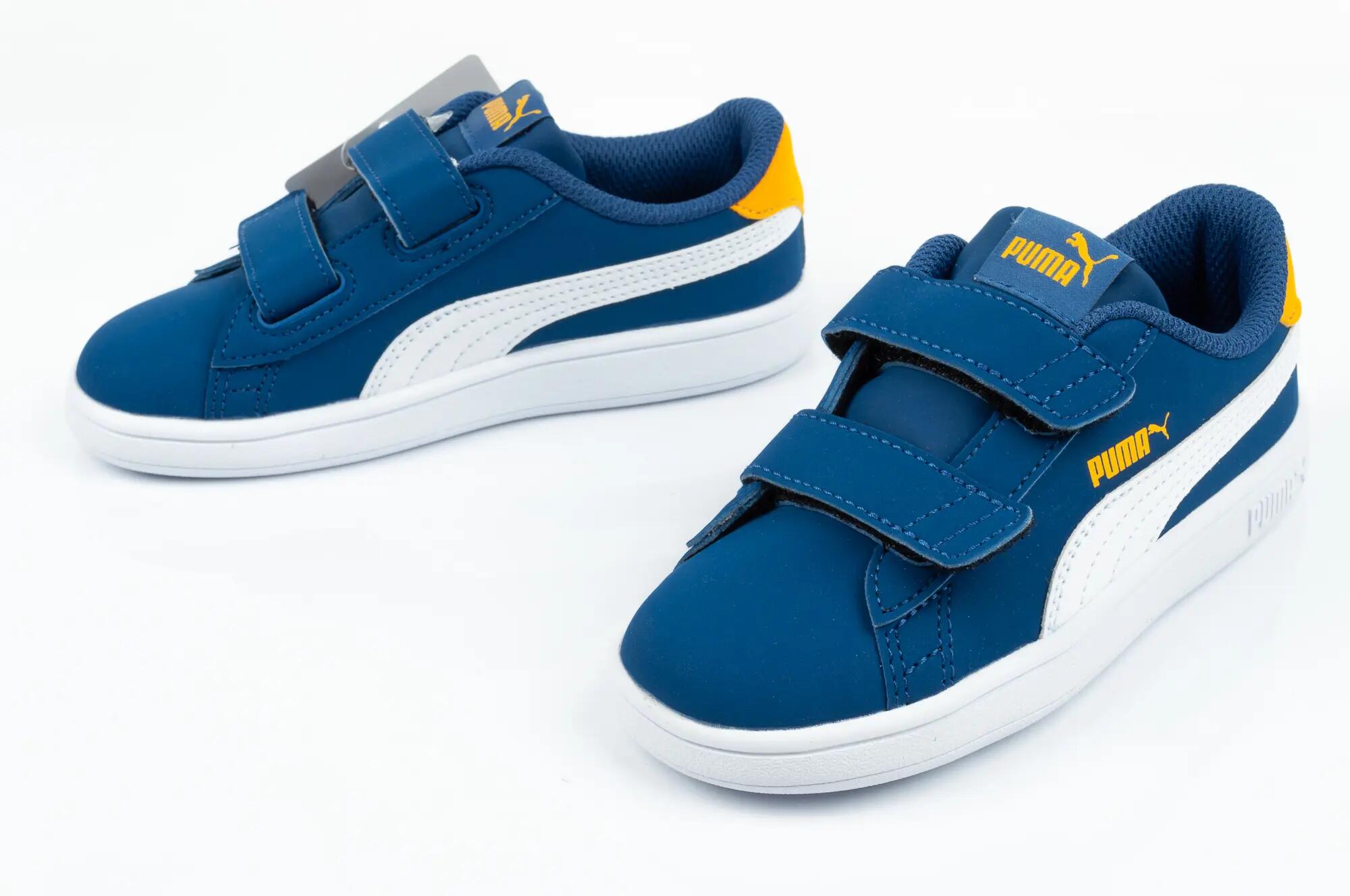 Scarpe Pelle Ecologica Bambini Puma Smash V2 Blu 8/10