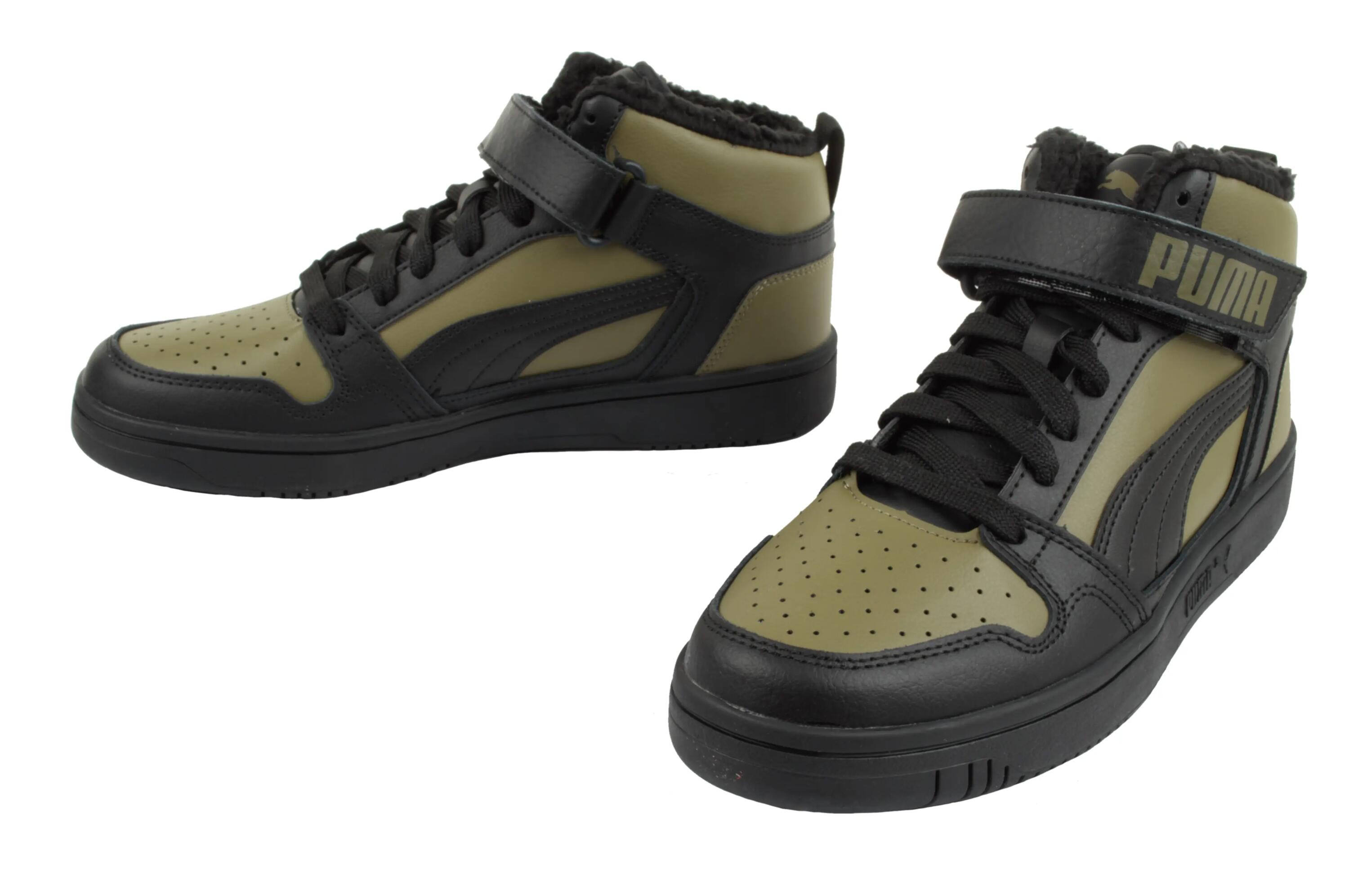 Heren Rebound Mid Cut Schoenen (Zwart, Groen) 7/10